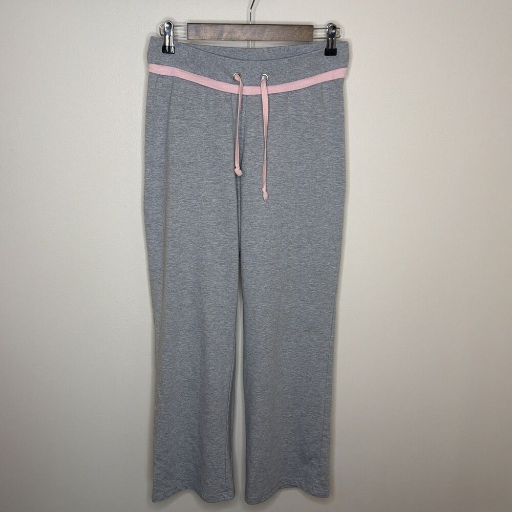 LIZWEAR Active Straight Leg Active Pant Heather Gray & Pink Women Size Small